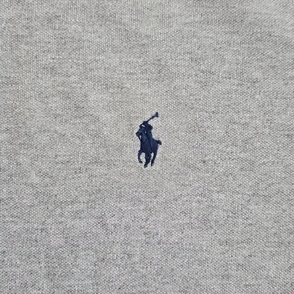 Polo by Ralph Lauren Polo Shirt Men's Size 2XB Big Grey Gray 2 Button Cotton EUC